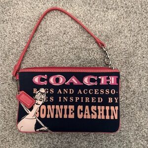 Coach Bonnie Cashin Limited Edition Wristlet Leather Canvas Clutch Bag